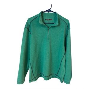 Pebble Beach Shirt Performance Men's Green Medium Long Sleeve‎ Quarter Zip Golf